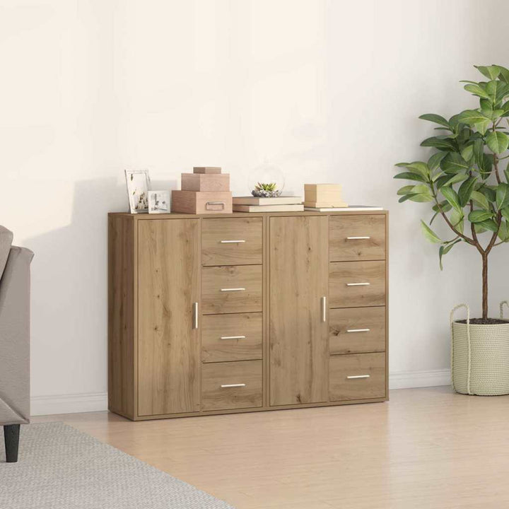Sideboard 2 pcs Artisan Egetræ 60 x 31 x 84 cm Konstrueret træ