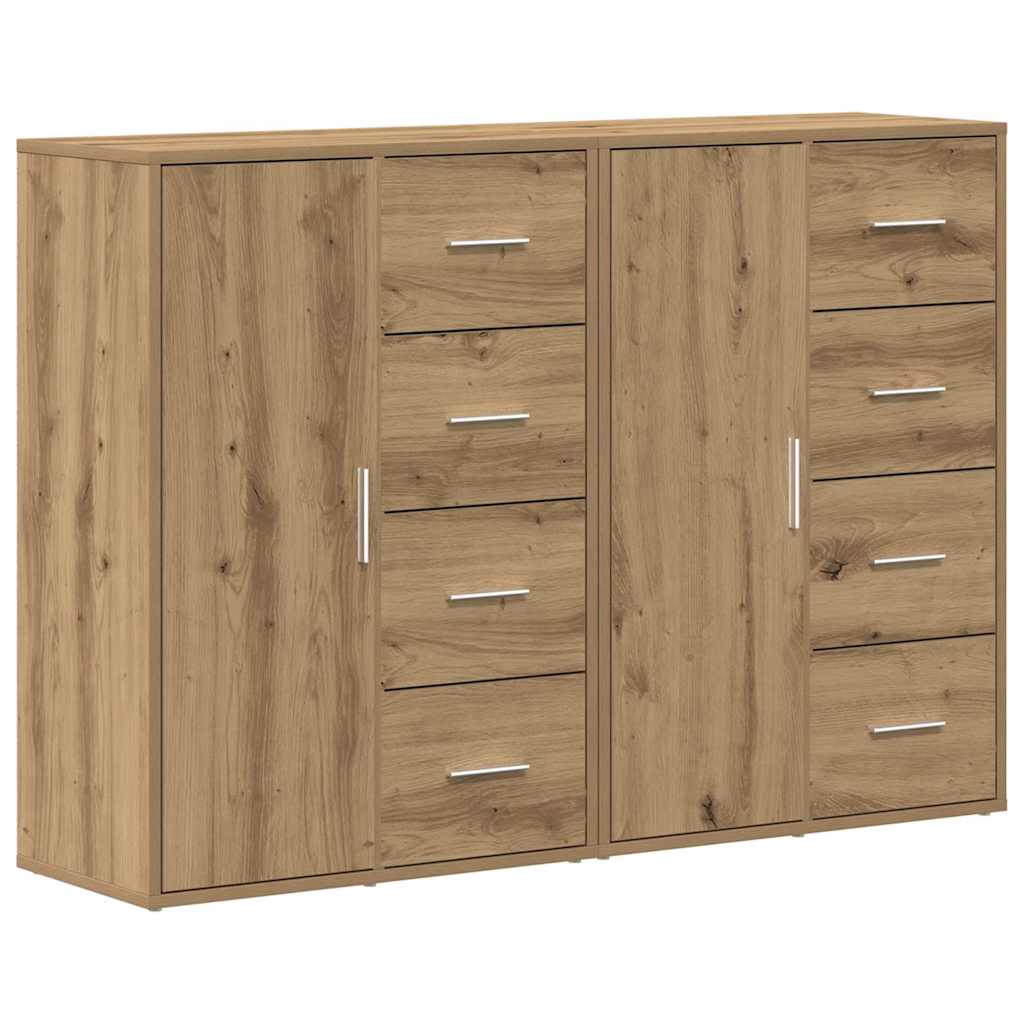 Sideboard 2 pcs Artisan Egetræ 60 x 31 x 84 cm Konstrueret træ