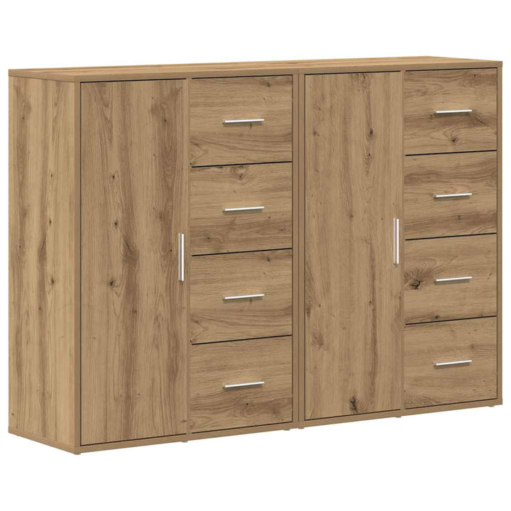 Sideboard 2 pcs Artisan Egetræ 60 x 31 x 84 cm Konstrueret træ