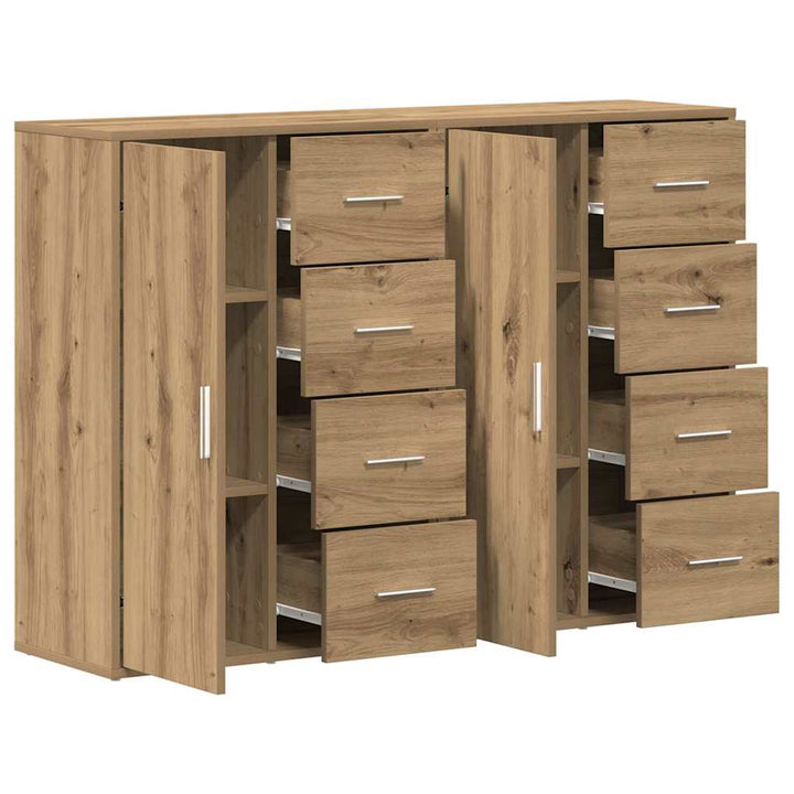 Sideboard 2 pcs Artisan Egetræ 60 x 31 x 84 cm Konstrueret træ