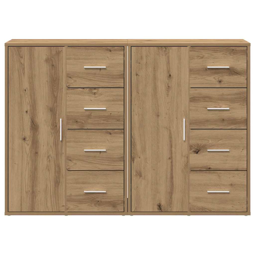 Sideboard 2 pcs Artisan Egetræ 60 x 31 x 84 cm Konstrueret træ