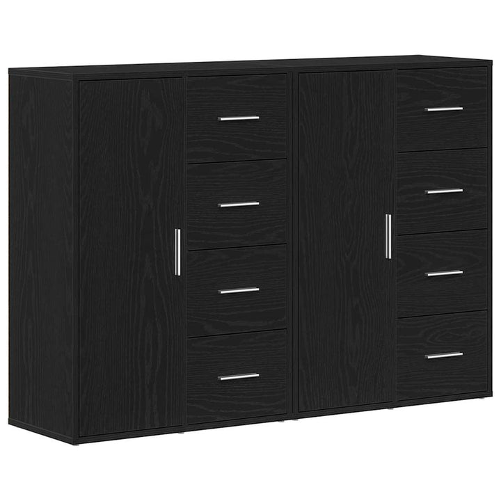 Sideboard 2 stk. Sort eg 60 x 31 x 84 cm Konstrueret træ