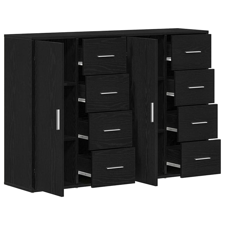 Sideboard 2 stk. Sort eg 60 x 31 x 84 cm Konstrueret træ