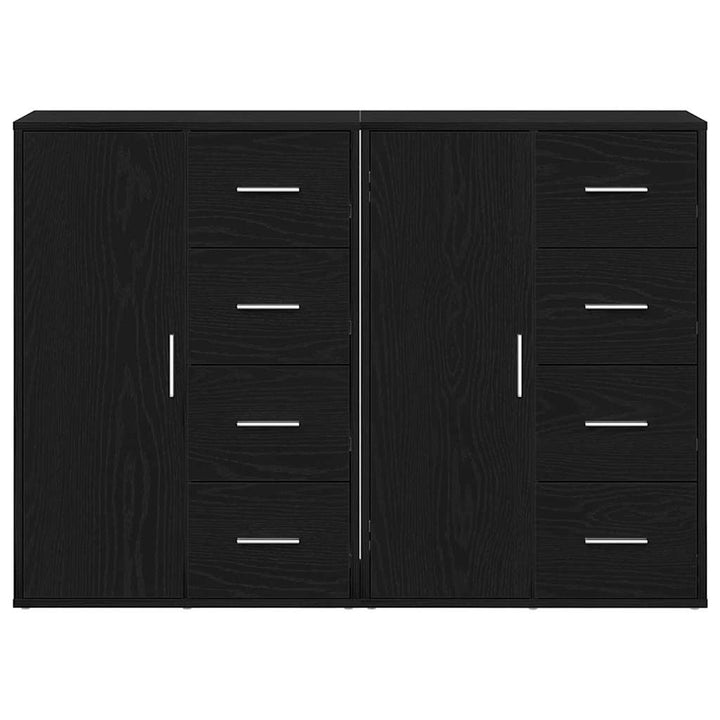 Sideboard 2 stk. Sort eg 60 x 31 x 84 cm Konstrueret træ