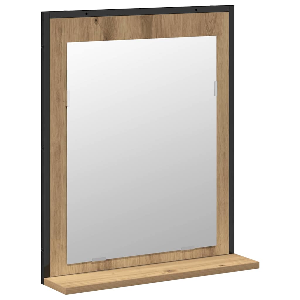 Badeværelsesmøbel sæt Vægmonteret 2 pcs Brun Konstrueret træ
