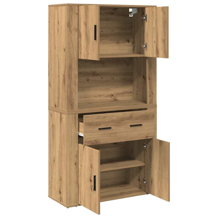 Højskab med skuffe artisan eg 80 x 33 x 150 cm Konstrueret træ