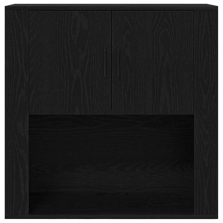 Højskab med skuffe Sort eg 80 x 33 x 150 cm Konstrueret træ