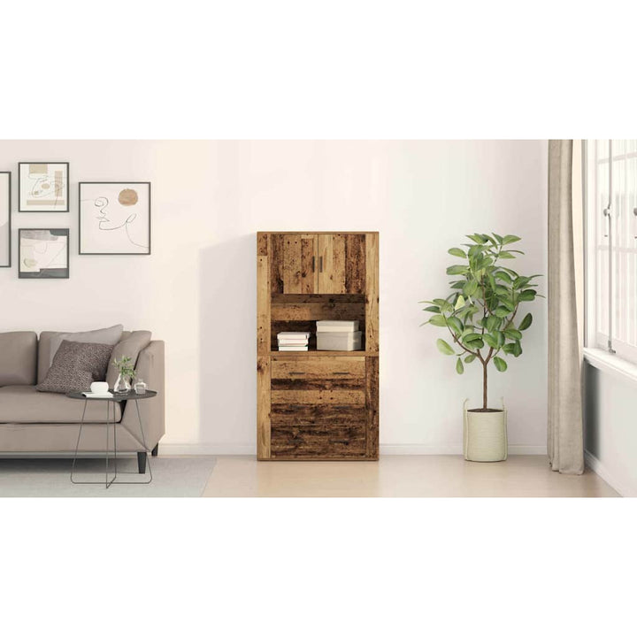 Highboard Gammelt træ 80 x 33 x 150 cm Konstrueret træ