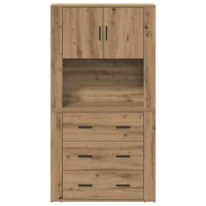 Highboard Artisan Egetræ 80 x 33 x 150 cm Konstrueret træ