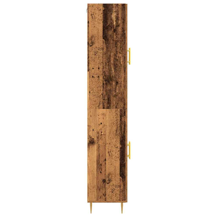 Highboard 2 pcs Gammelt træ Konstrueret træ