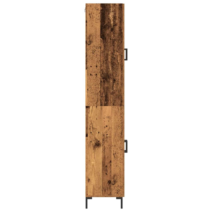 Highboard 2 stk. Gammelt træ 69,5 x 34 x 180 cm Konstrueret træ