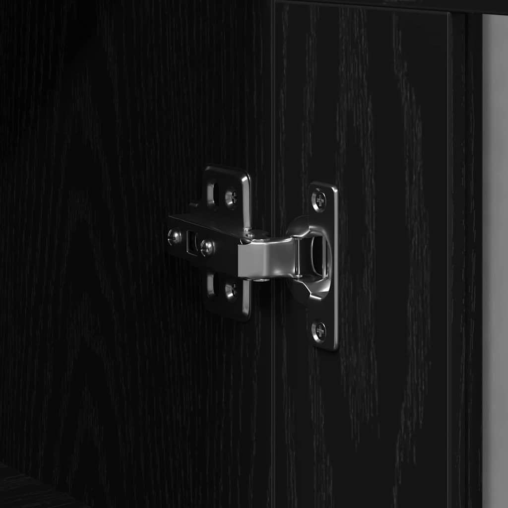 Highboard 2 stk. Sort eg 69,5 x 34 x 180 cm Konstrueret træ