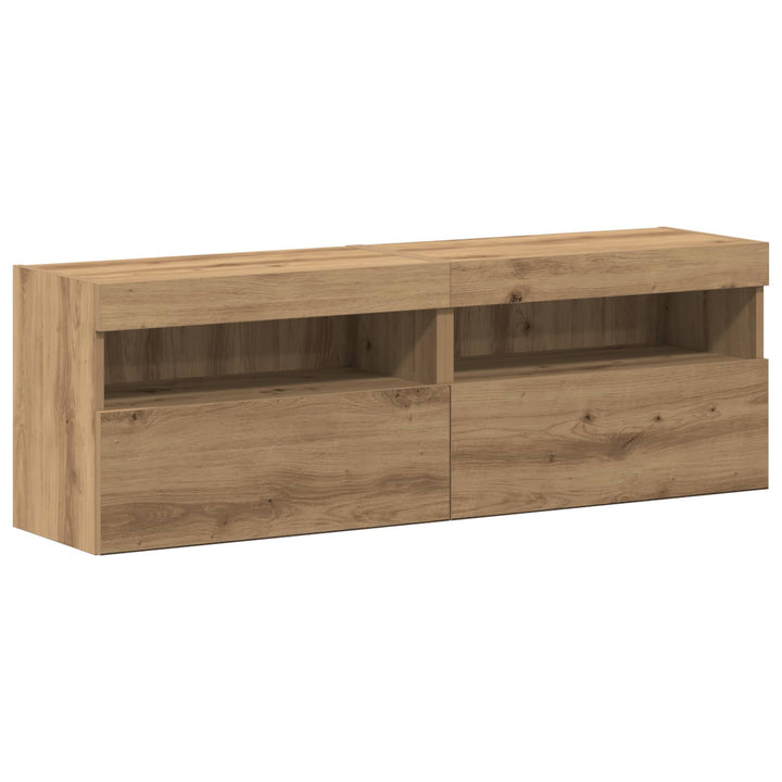 TV-møbelsæt Vægmonteret 6 pcs artisan eg Konstrueret træ
