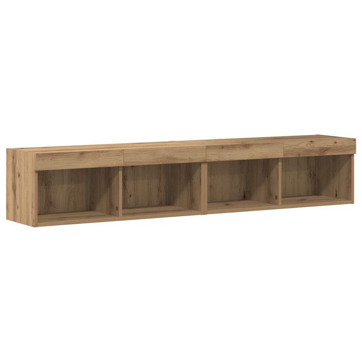 TV-møbelsæt Vægmonteret 6 pcs artisan eg Konstrueret træ