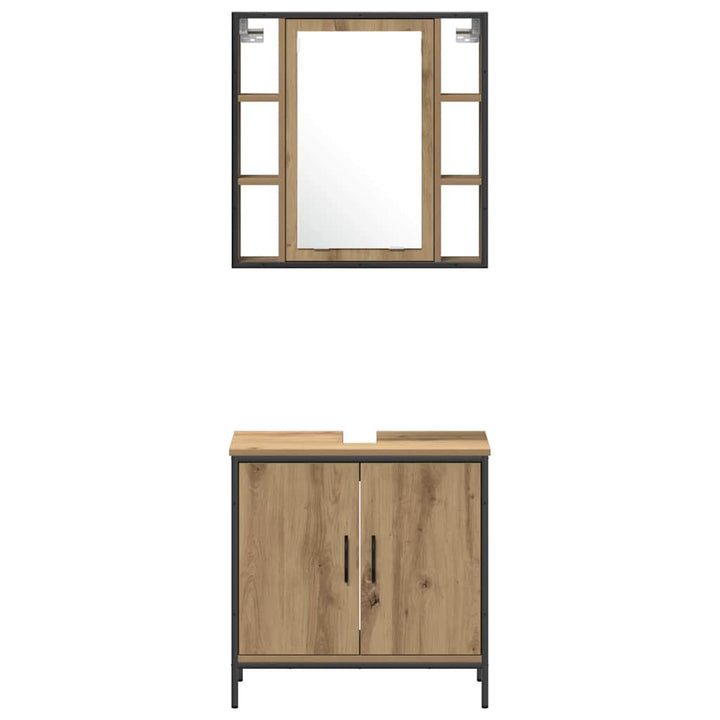 Badeværelsesvaske 3 stk. Brun 33 x 33 x 185,5 cm
