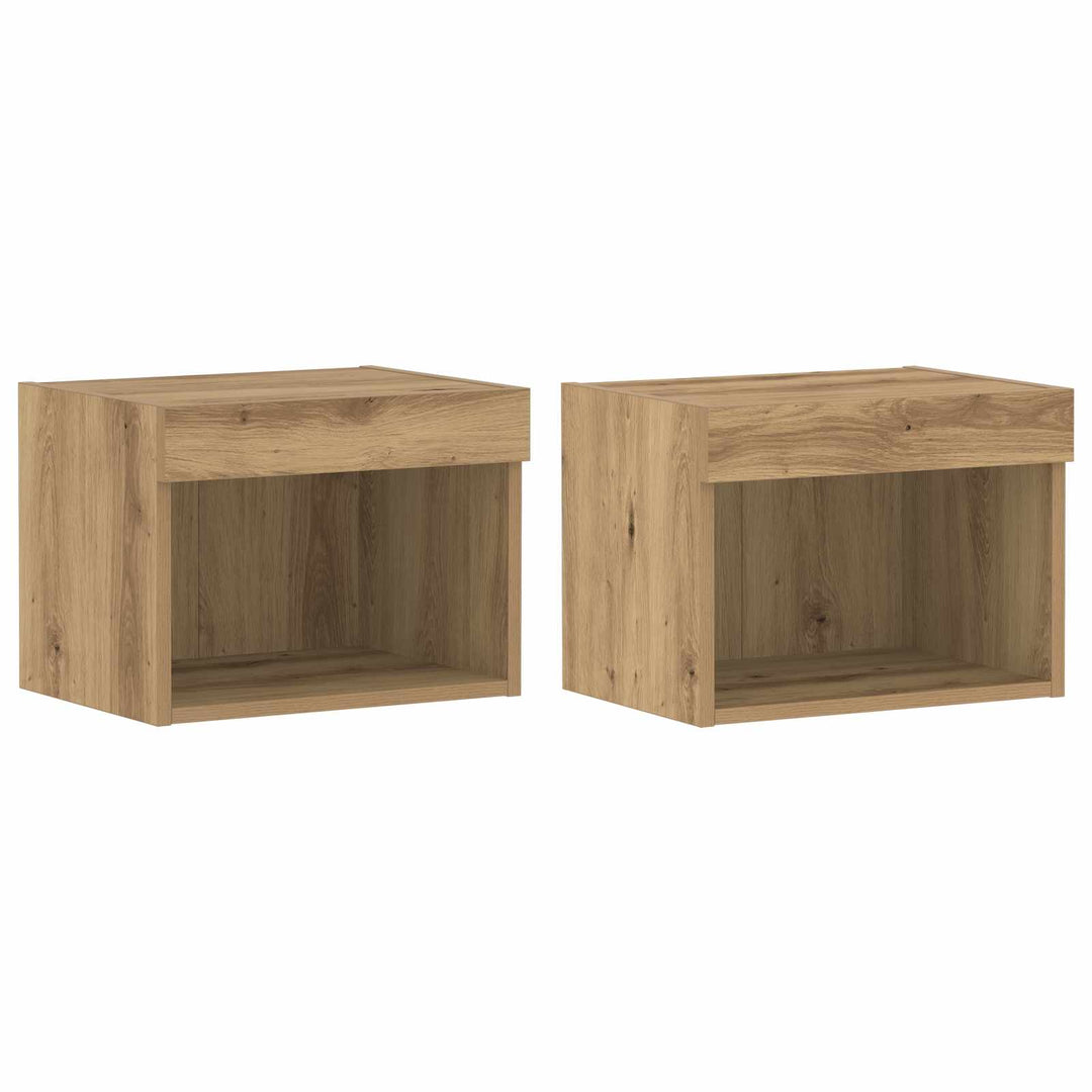 TV-møbelsæt Vægmonteret 8 pcs artisan eg Konstrueret træ