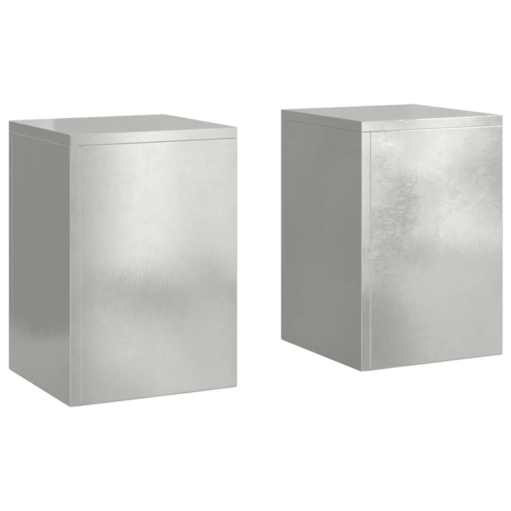 Planteholder 2 pcs Sølv 24 x 24 x 35 cm Rustfrit stål
