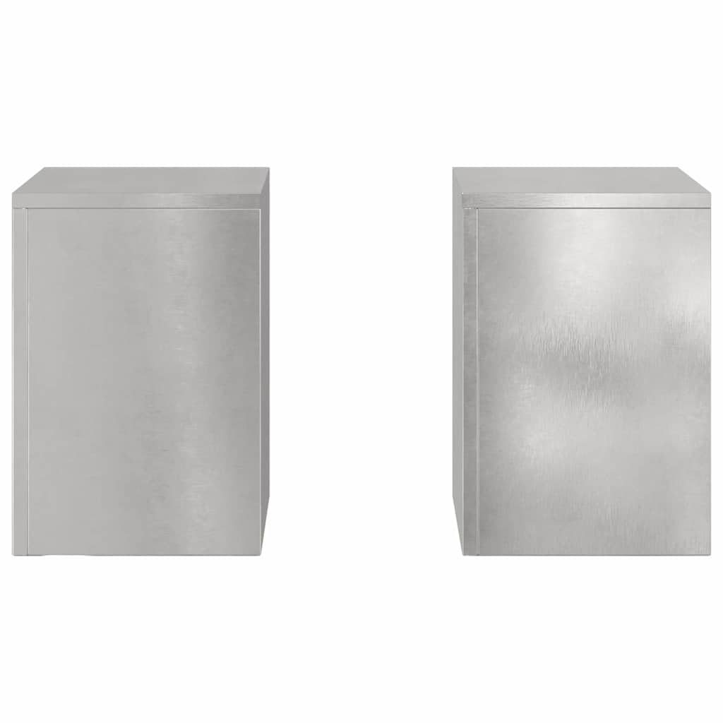Planteholder 2 pcs Sølv 24 x 24 x 35 cm Rustfrit stål