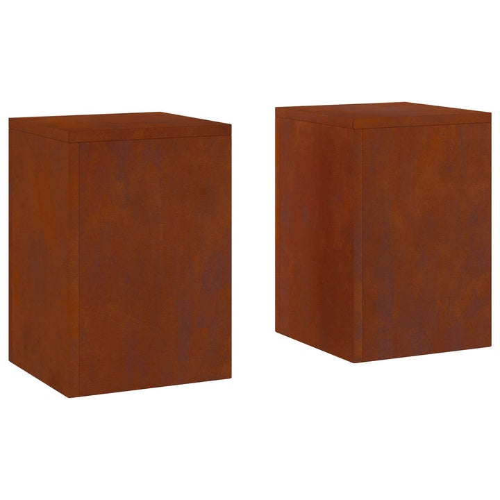 Planteholder 2 pcs Rusten 24 x 24 x 35 cm Cortenstål
