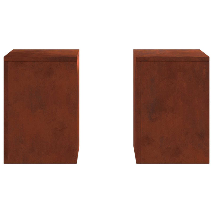 Planteholder 2 pcs Rusten 24 x 24 x 35 cm Cortenstål