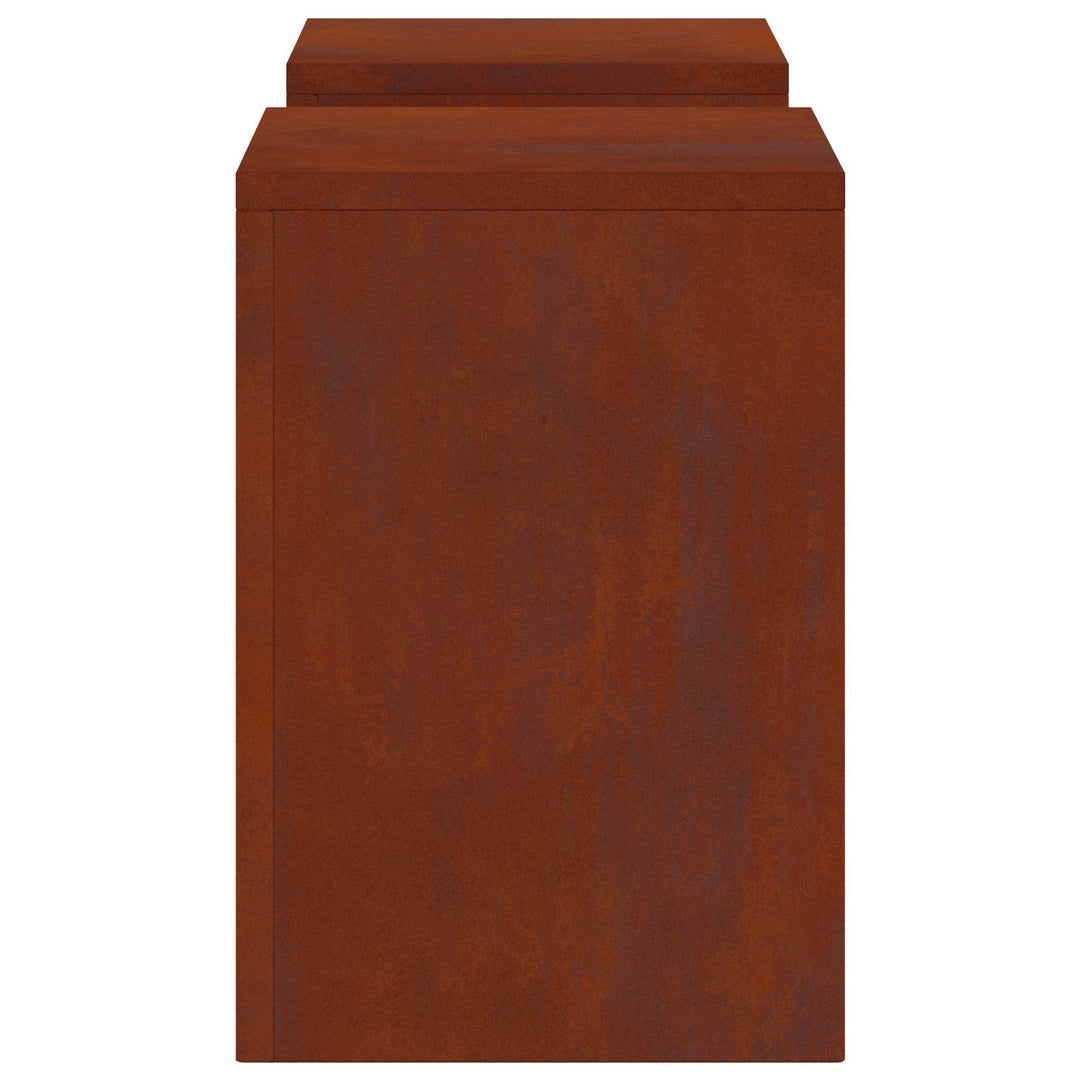 Planteholder 2 pcs Rusten 24 x 24 x 35 cm Cortenstål