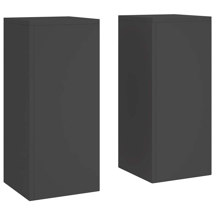 Planteholder 2 pcs Sort 24 x 24 x 55 cm Stål