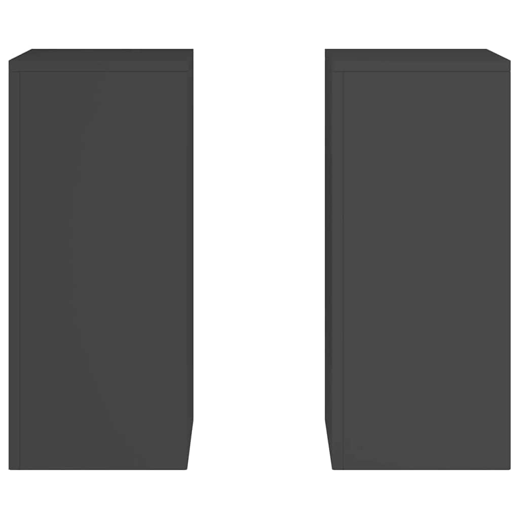 Planteholder 2 pcs Sort 24 x 24 x 55 cm Stål
