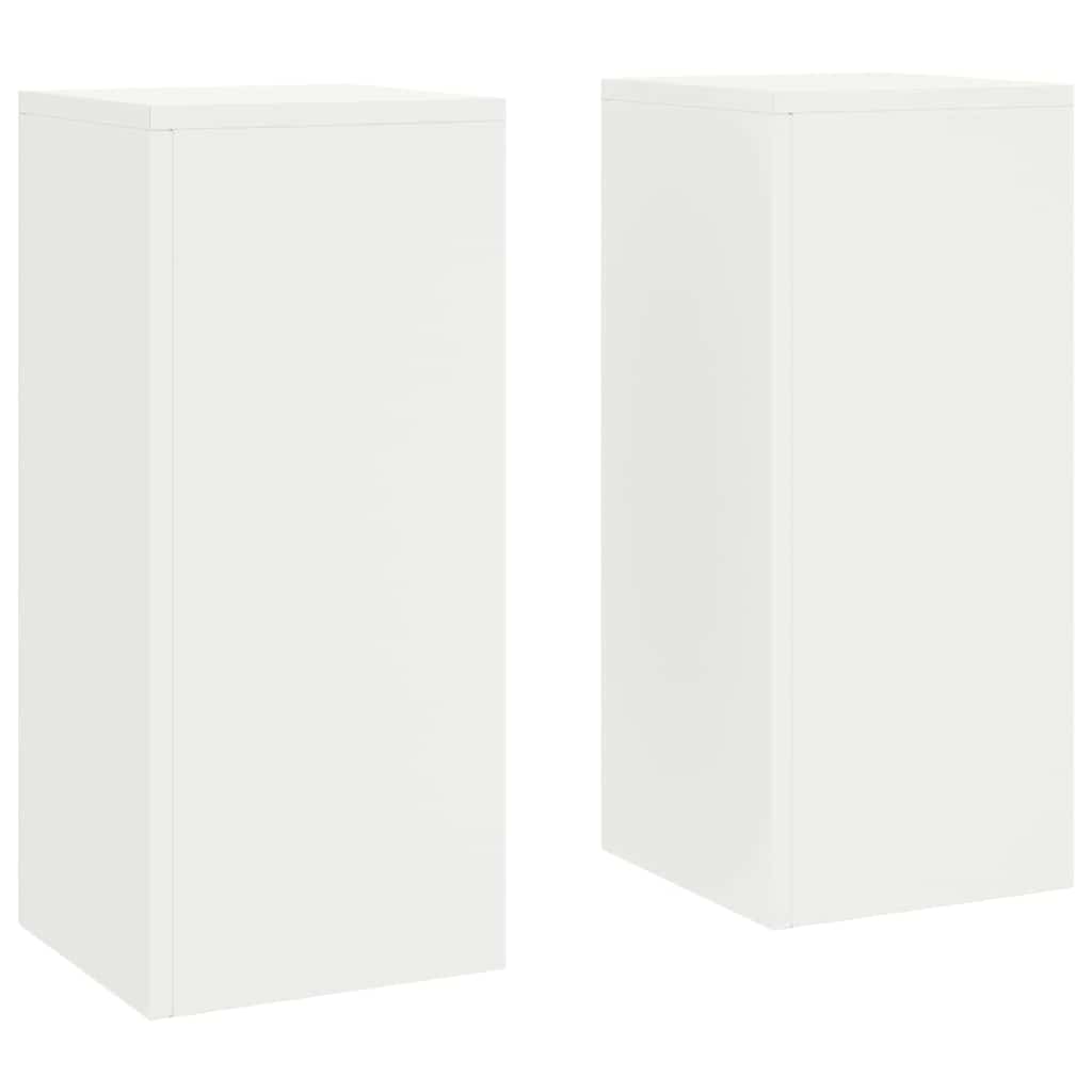Planteholder 2 pcs Hvid 24 x 24 x 55 cm Stål