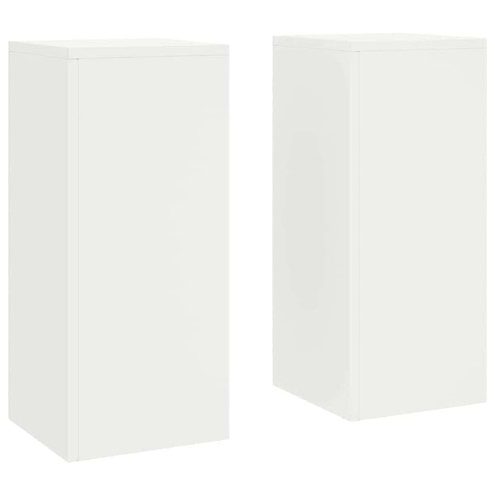 Planteholder 2 pcs Hvid 24 x 24 x 55 cm Stål