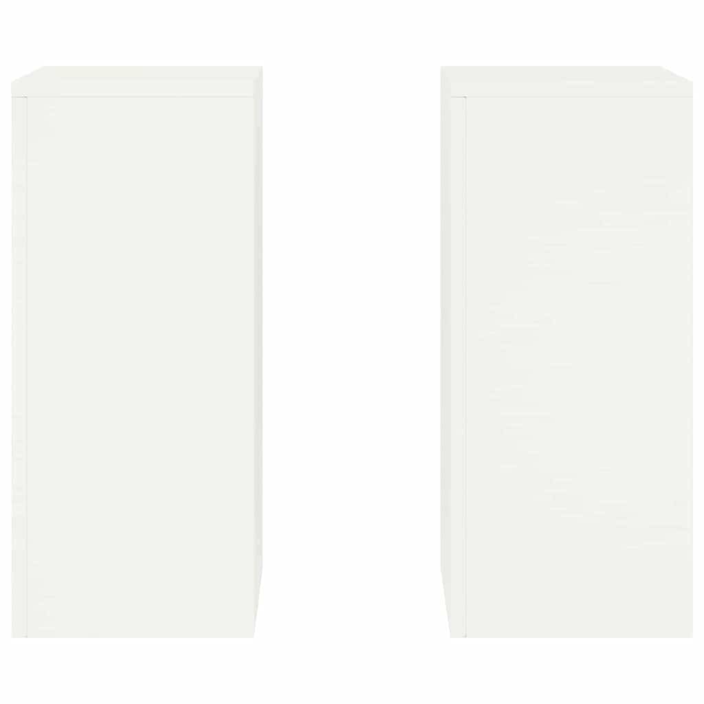 Planteholder 2 pcs Hvid 24 x 24 x 55 cm Stål