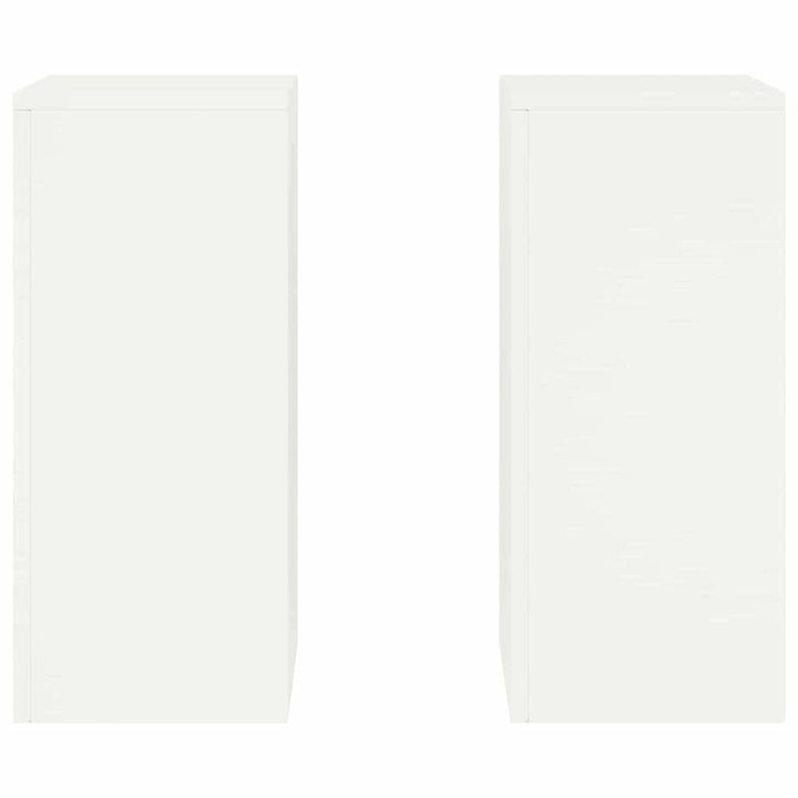 Planteholder 2 pcs Hvid 24 x 24 x 55 cm Stål