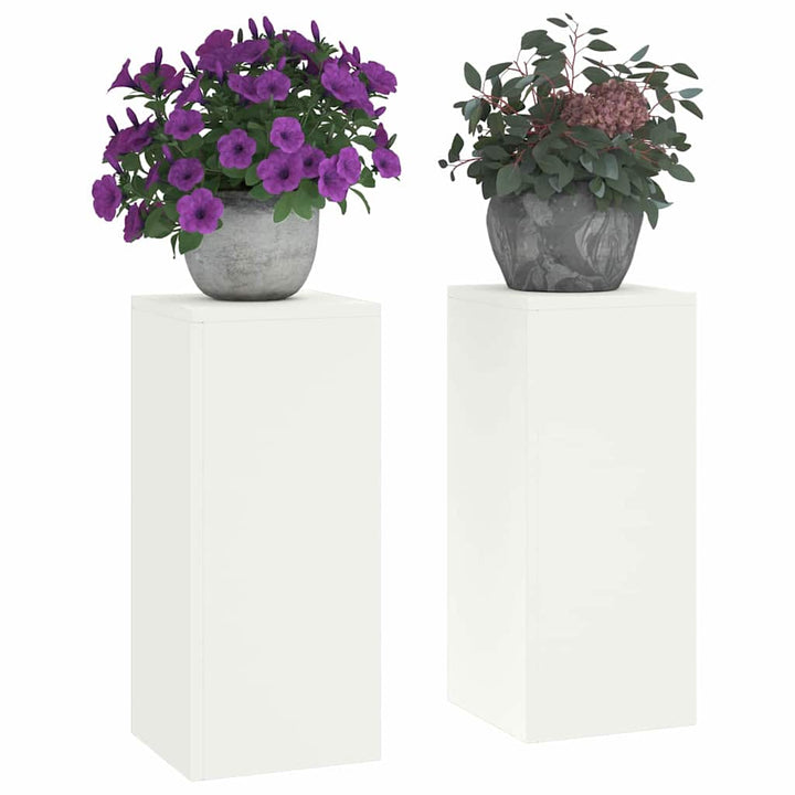 Planteholder 2 pcs Hvid 24 x 24 x 55 cm Stål