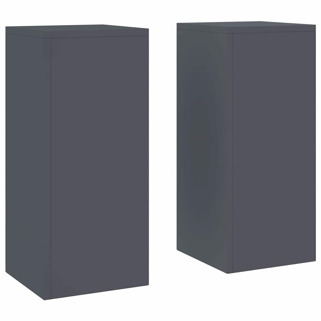 Planteholder 2 pcs Antracit 24 x 24 x 55 cm Stål
