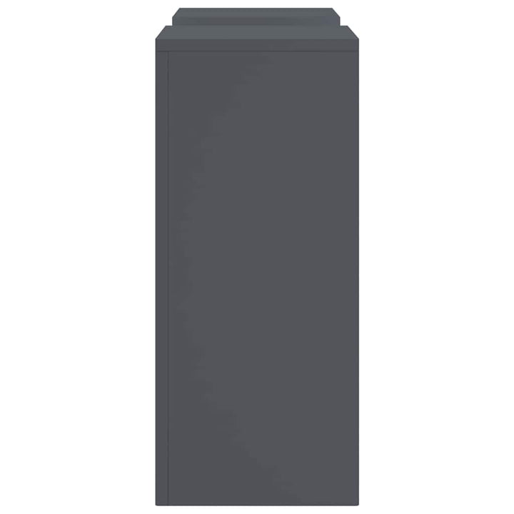 Planteholder 2 pcs Antracit 24 x 24 x 55 cm Stål