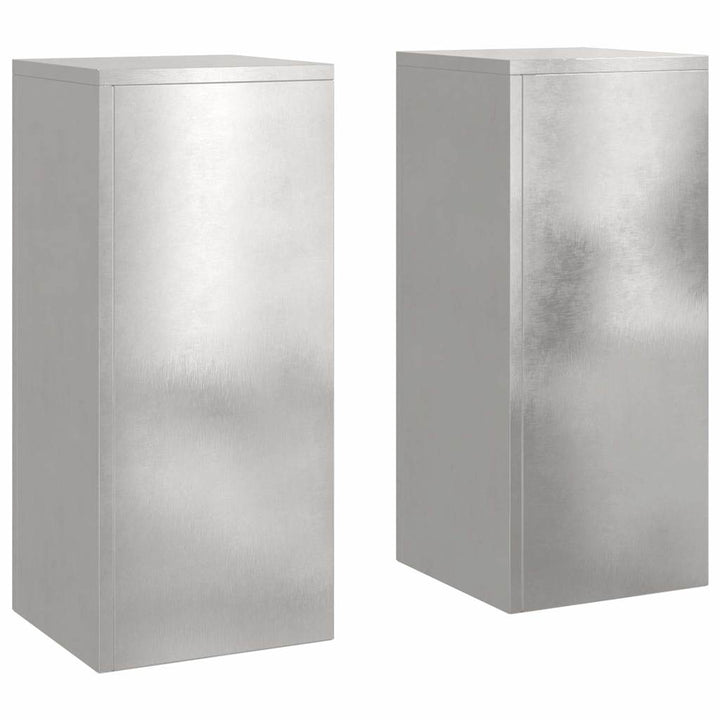 Planteholder 2 pcs Sølv 24 x 24 x 55 cm Rustfrit stål