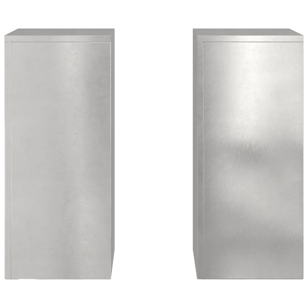 Planteholder 2 pcs Sølv 24 x 24 x 55 cm Rustfrit stål