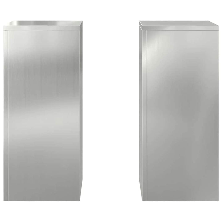 Planteholder 2 pcs Sølv 24 x 24 x 55 cm Galvaniseret stål