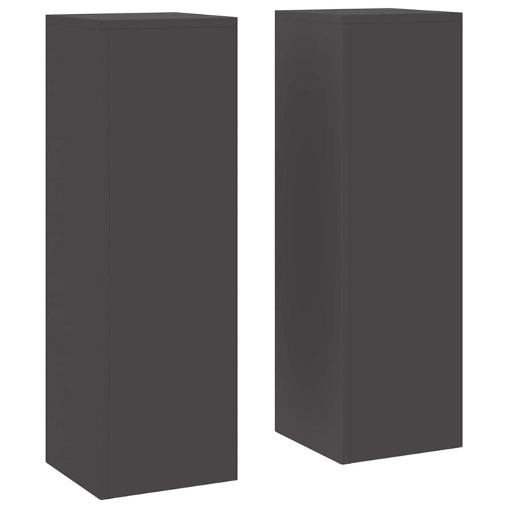 Planteholder 2 pcs Sort 24 x 24 x 75 cm Stål