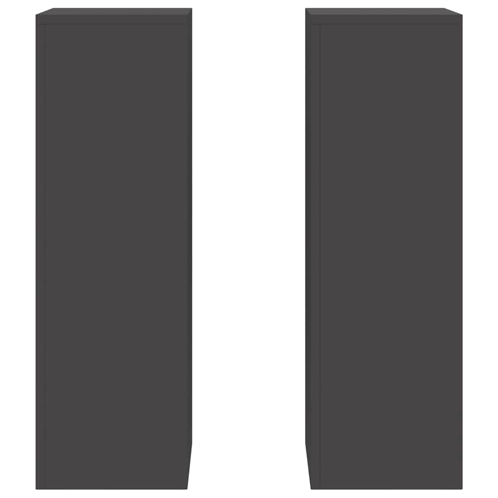 Planteholder 2 pcs Sort 24 x 24 x 75 cm Stål