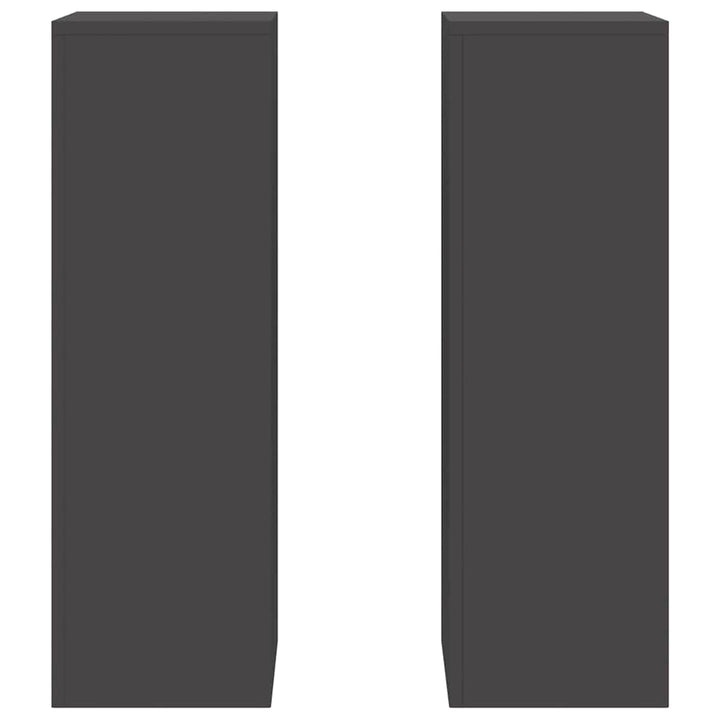 Planteholder 2 pcs Sort 24 x 24 x 75 cm Stål