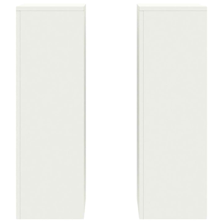 Planteholder 2 pcs Hvid 24 x 24 x 75 cm Stål
