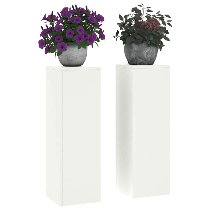 Planteholder 2 pcs Hvid 24 x 24 x 75 cm Stål