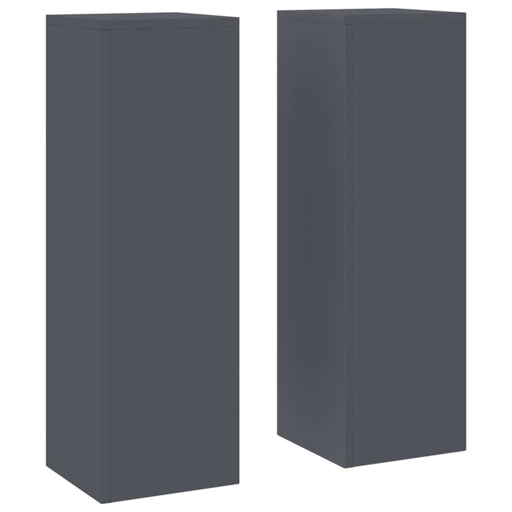 Planteholder 2 pcs Antracit 24 x 24 x 75 cm Stål