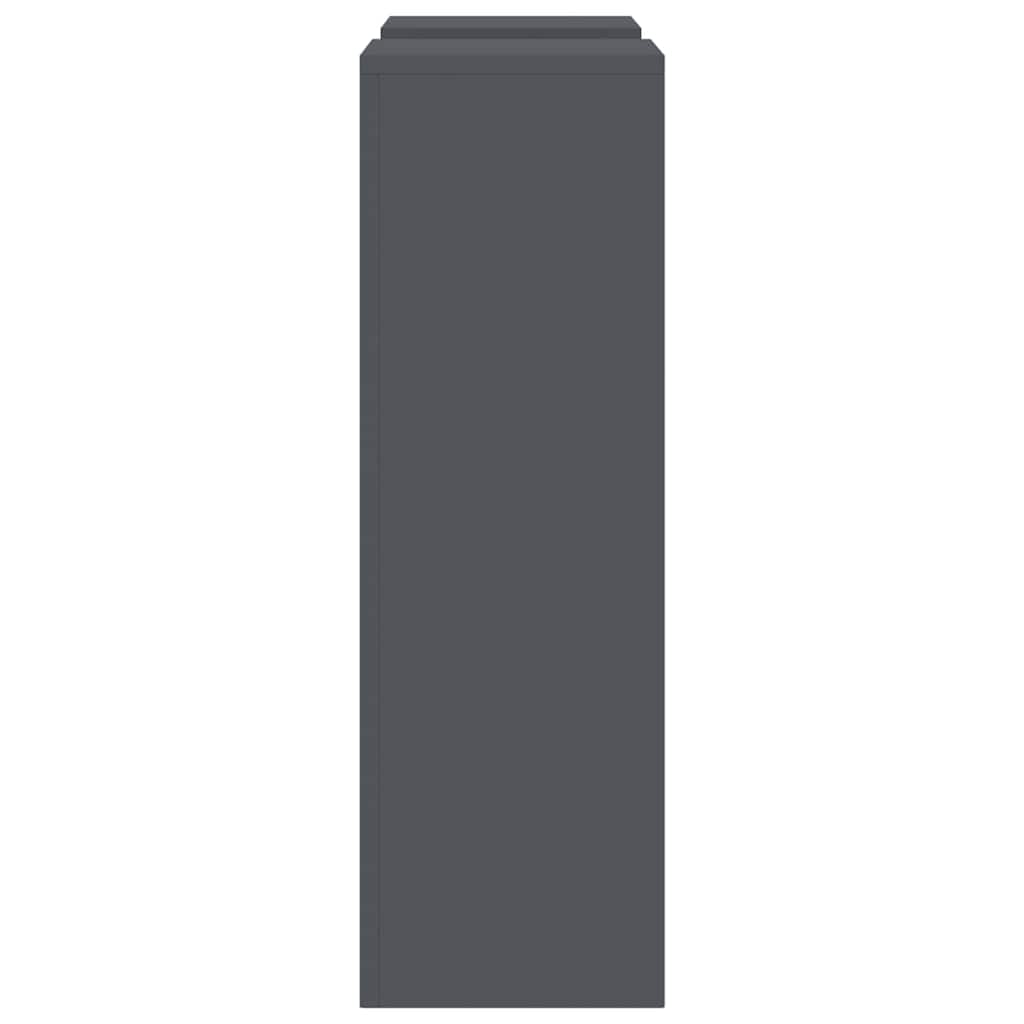 Planteholder 2 pcs Antracit 24 x 24 x 75 cm Stål