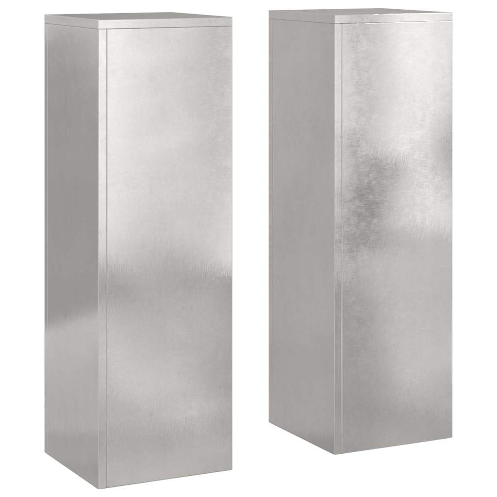 Planteholder 2 pcs Sølv 24 x 24 x 75 cm Rustfrit stål
