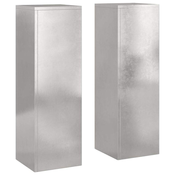 Planteholder 2 pcs Sølv 24 x 24 x 75 cm Rustfrit stål
