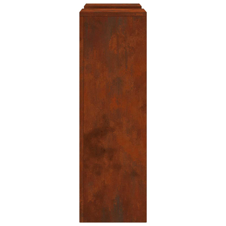 Planteholder 2 pcs Rusten 24 x 24 x 75 cm Cortenstål