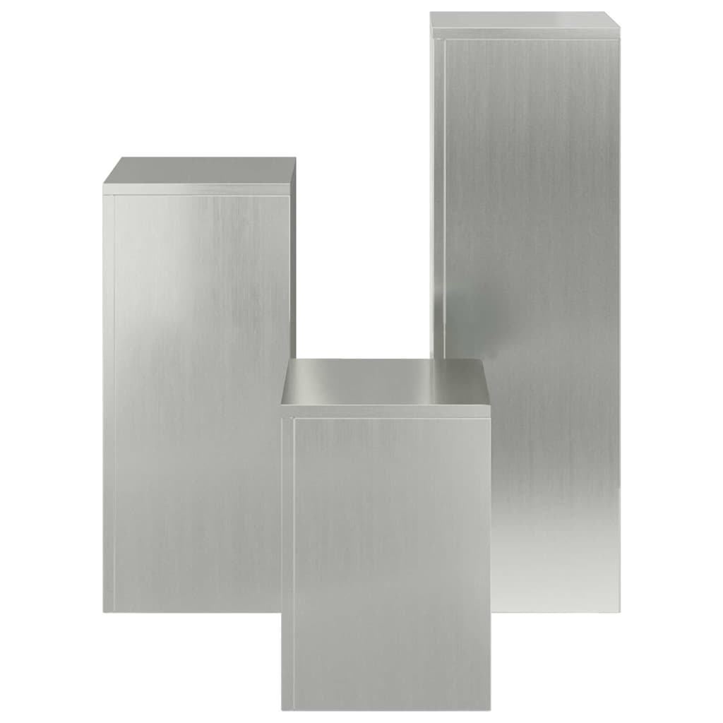 Planteholder 3 pcs Sølv Galvaniseret stål