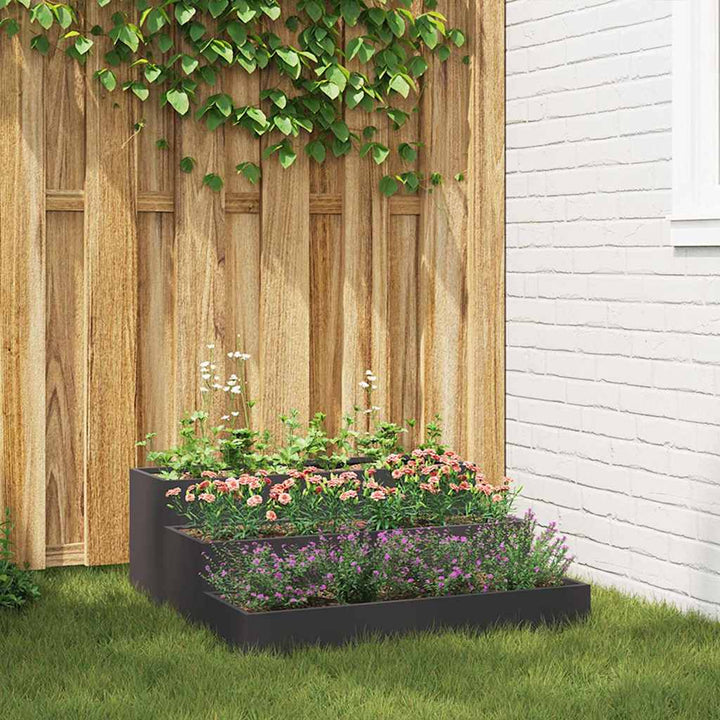 Have Blomsterkrukke Sort 90 x 90 x 35 cm Koldvalset stål