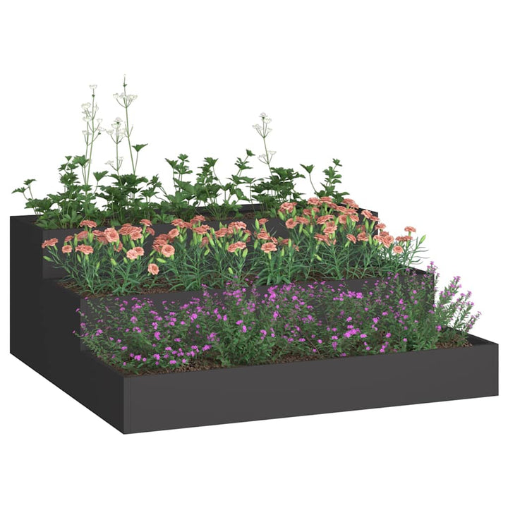 Have Blomsterkrukke Sort 90 x 90 x 35 cm Koldvalset stål